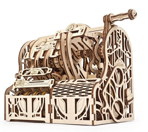 UGears Wooden Mechanical Model 3D Puzzle Kit Cash Register
