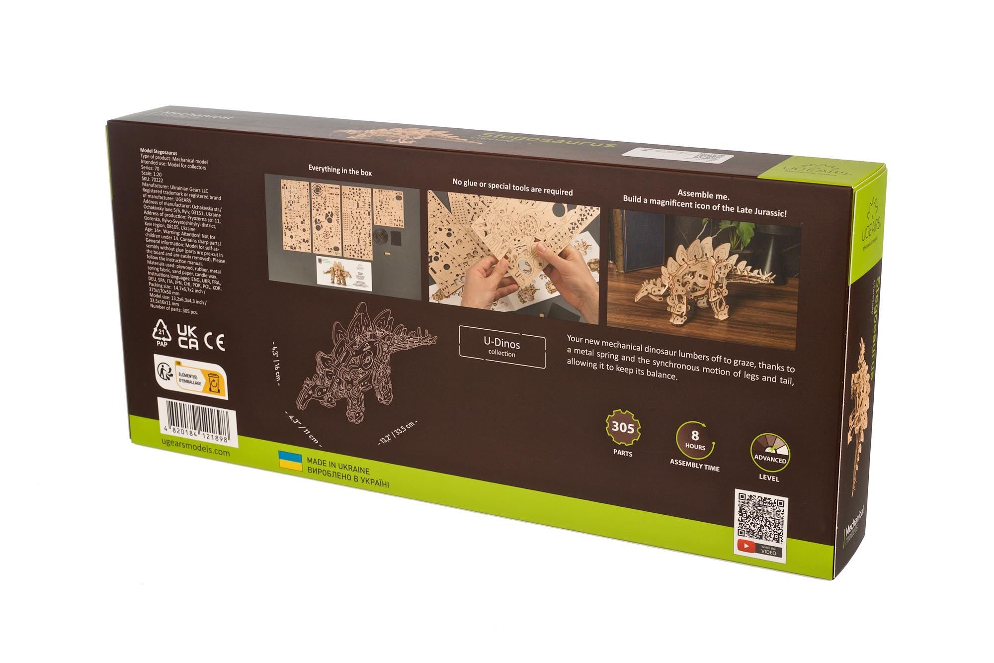 UGears Mechanical Model Stegosaurus