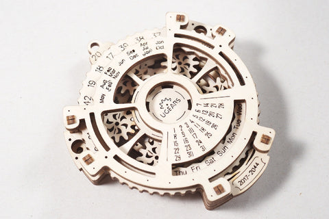 UGears Mechanical Wooden Model 3D Puzzle Kit Date Navigator