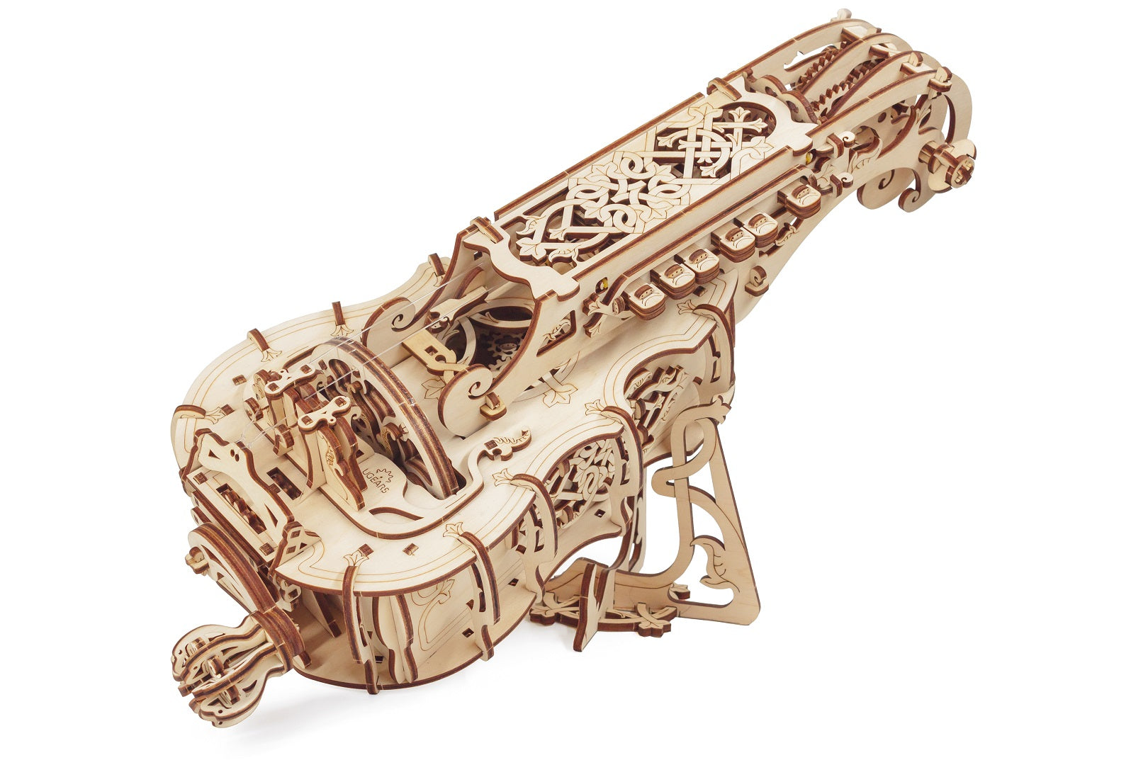 musical gears UGears Hurdy-Gurdy | 3D Wooden Mechanical Puzzles