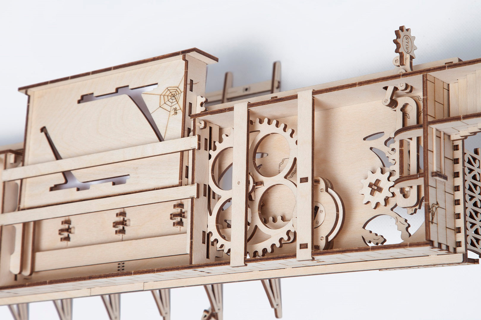 UGears Mechanical Wooden Model 3D Puzzle Kit Railway Platform