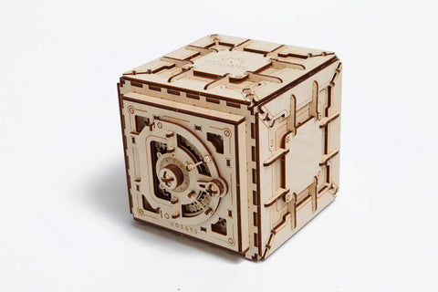 UGears Mechanical Wooden Model 3D Puzzle Kit 3 Digit Combination Lock Safe