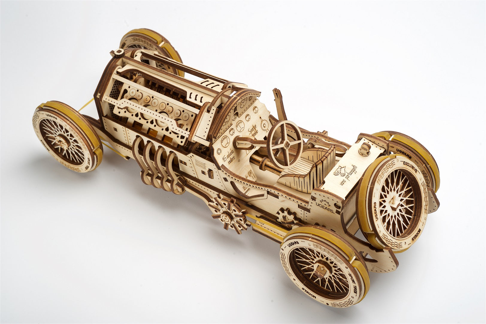 UGears Wooden Mechanical Model U-9 Grand Prix Car