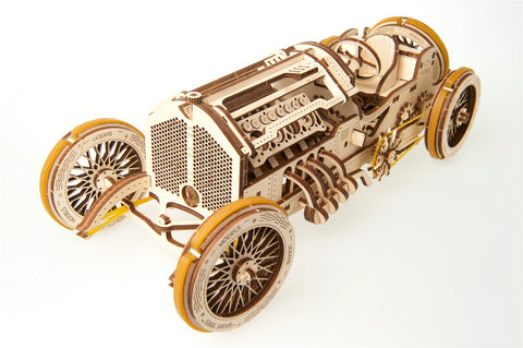 UGears Wooden Mechanical Model U-9 Grand Prix Car
