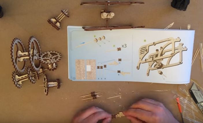 UGears Tractor Assembly Timelapse Video