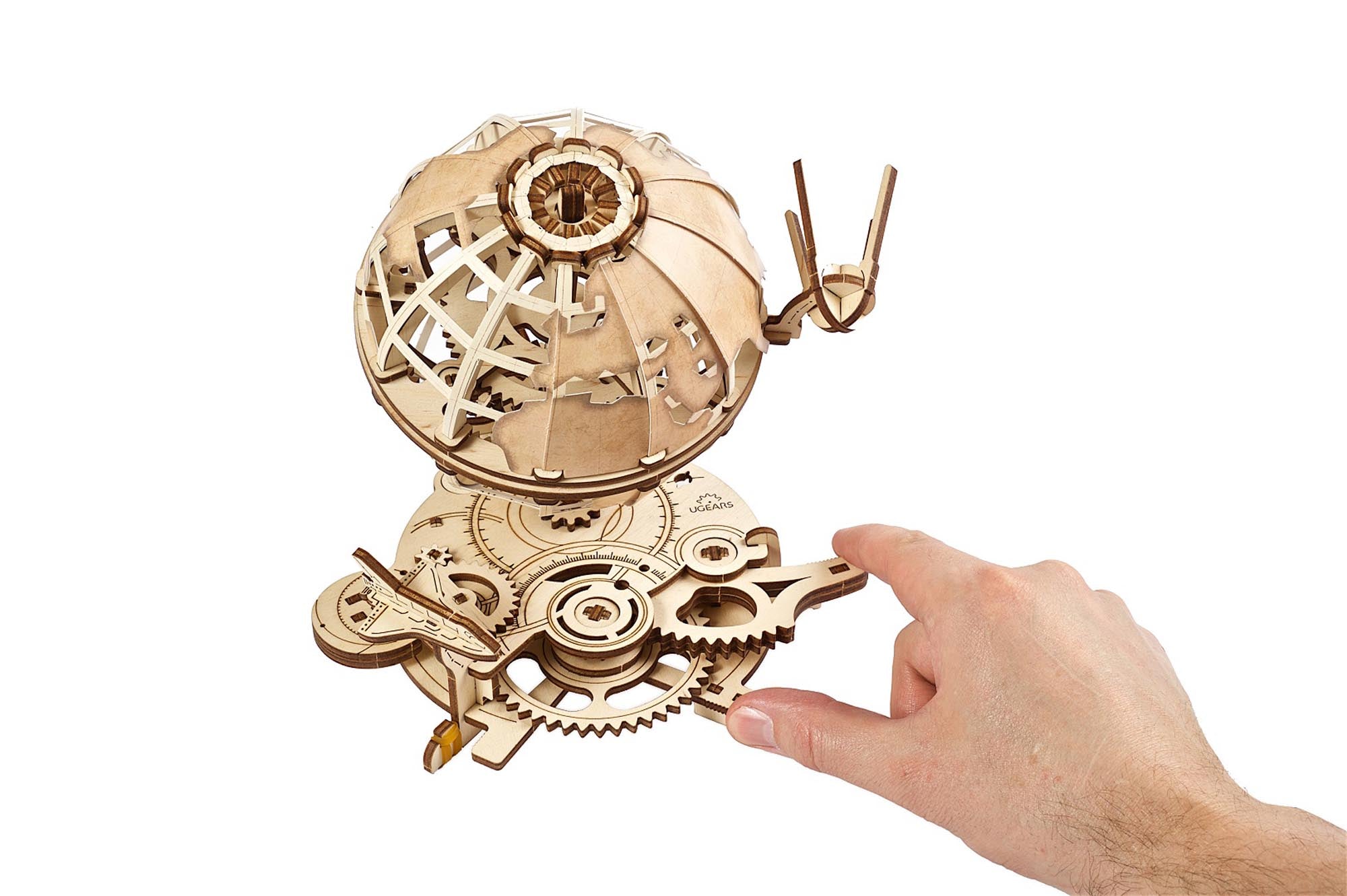 UGears Wooden Mechanical Model 3D Puzzle Kit Globus