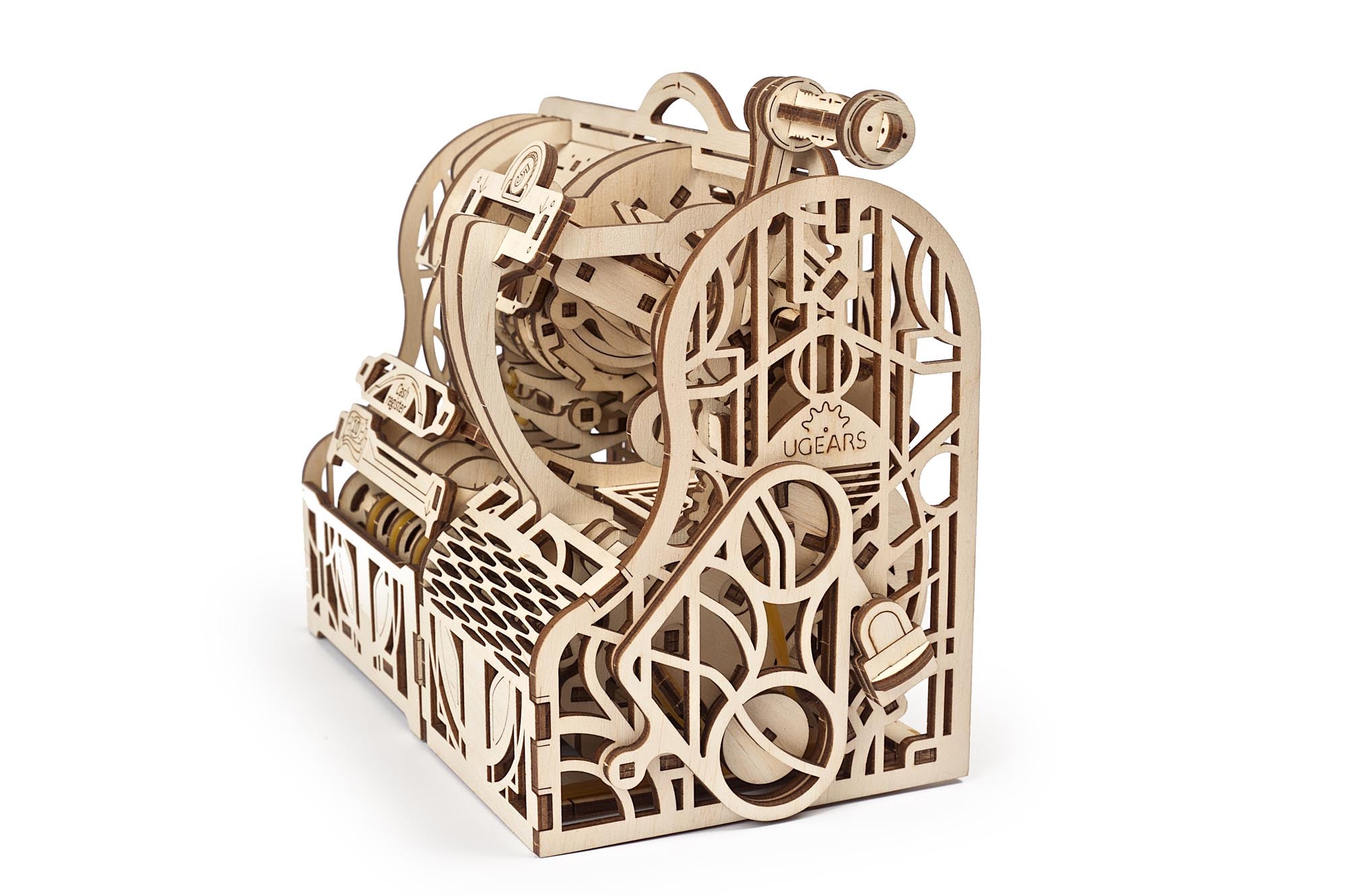UGears Wooden Mechanical Model 3D Puzzle Kit Cash Register