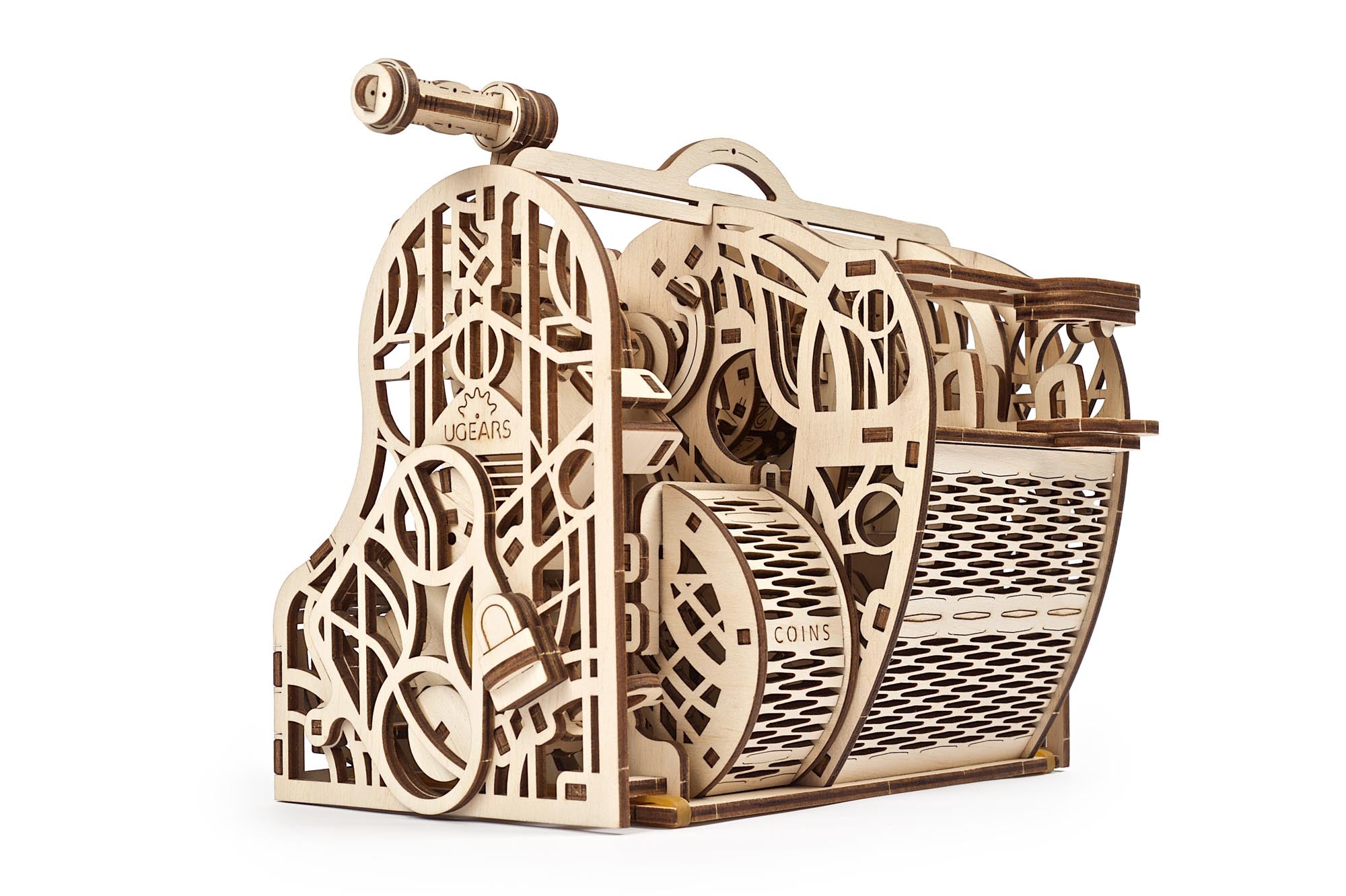 UGears Wooden Mechanical Model 3D Puzzle Kit Cash Register