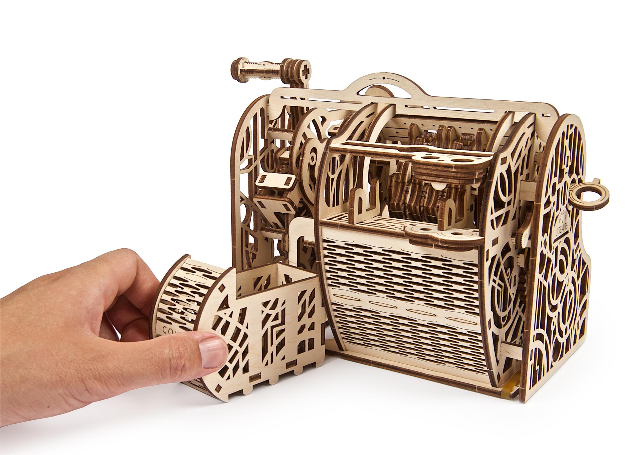 UGears Wooden Mechanical Model 3D Puzzle Kit Cash Register