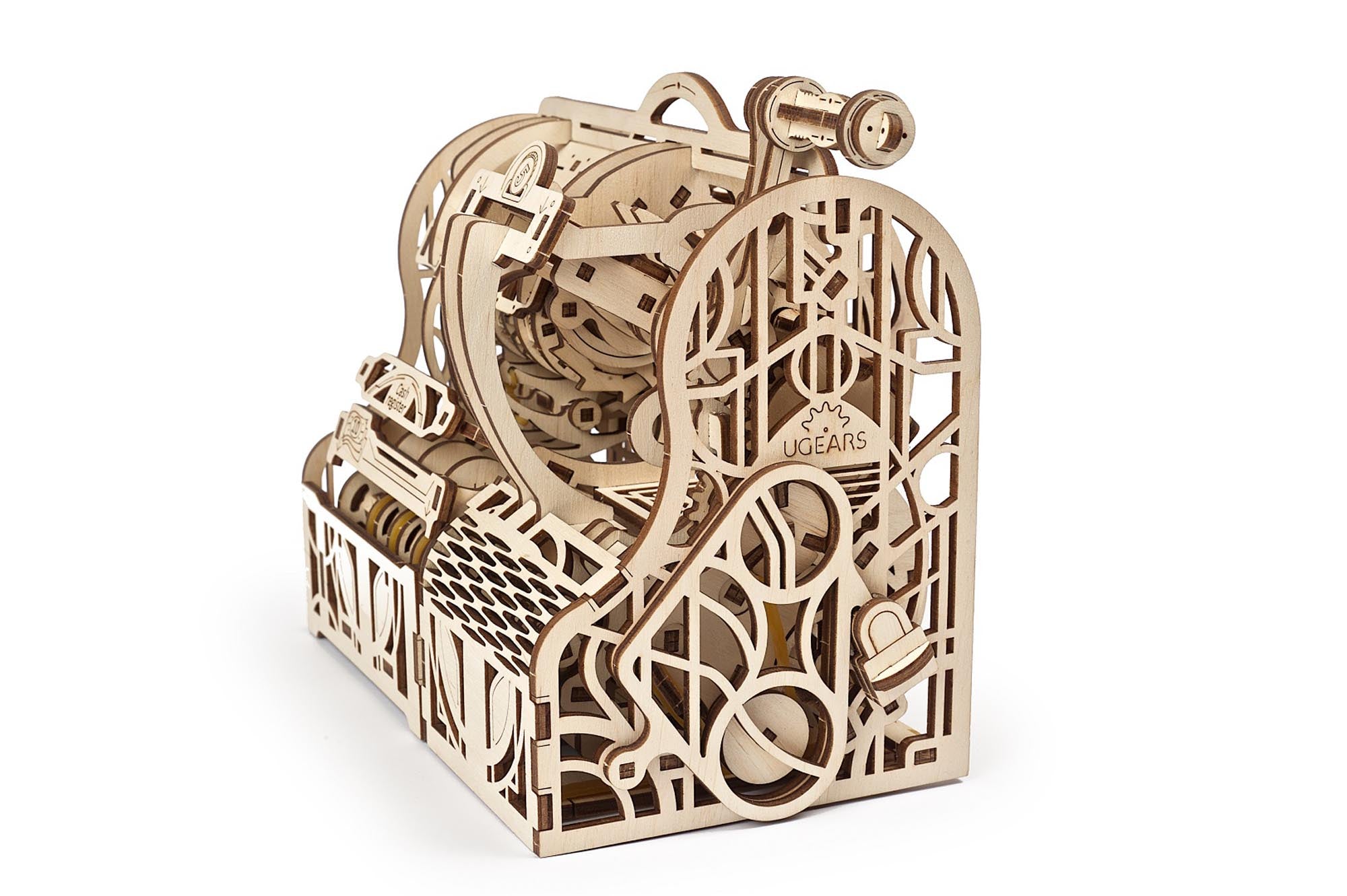 UGears Wooden Mechanical Model 3D Puzzle Kit Cash Register
