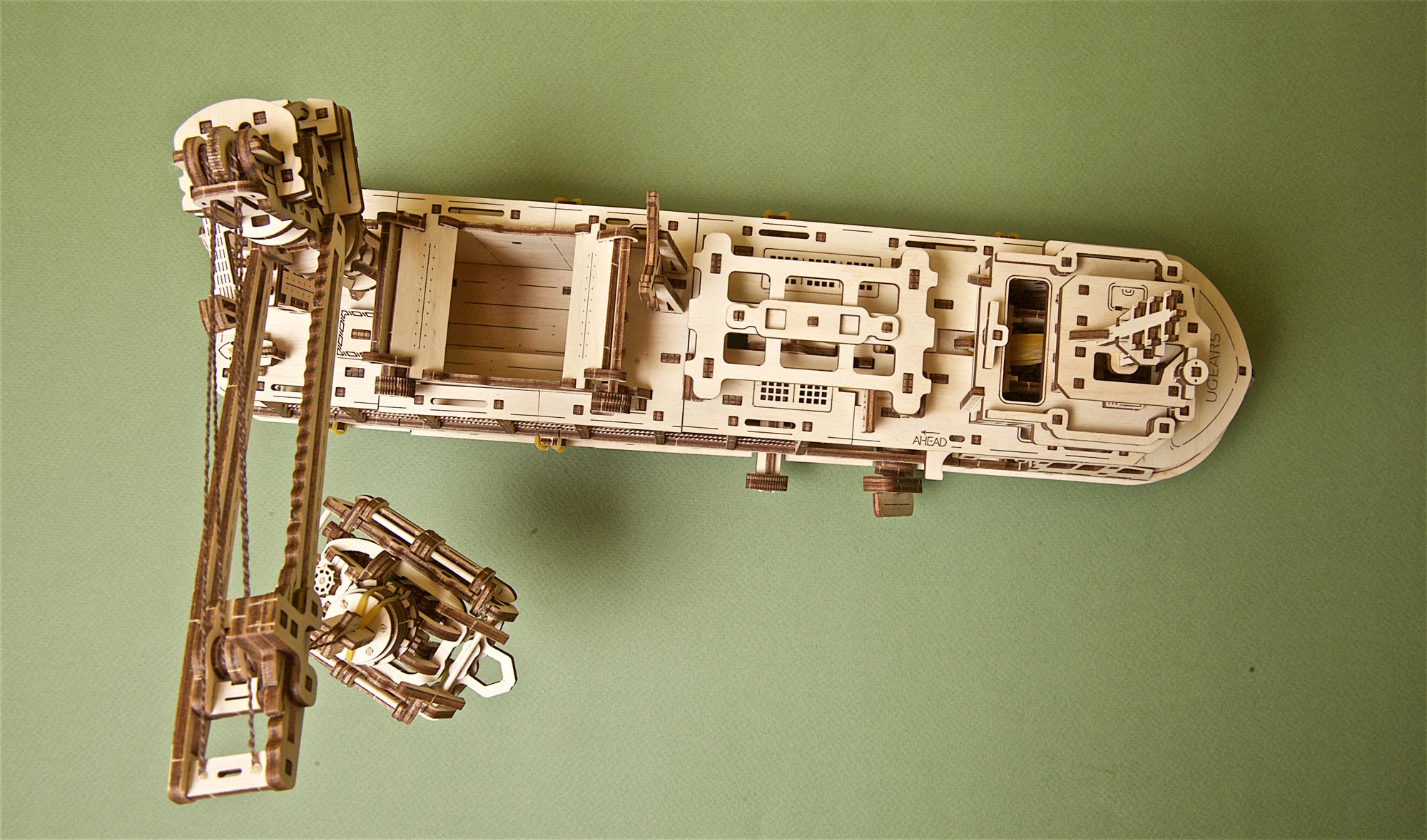 UGears Wooden Mechanical Model 3D Puzzle Kit Research Vessel