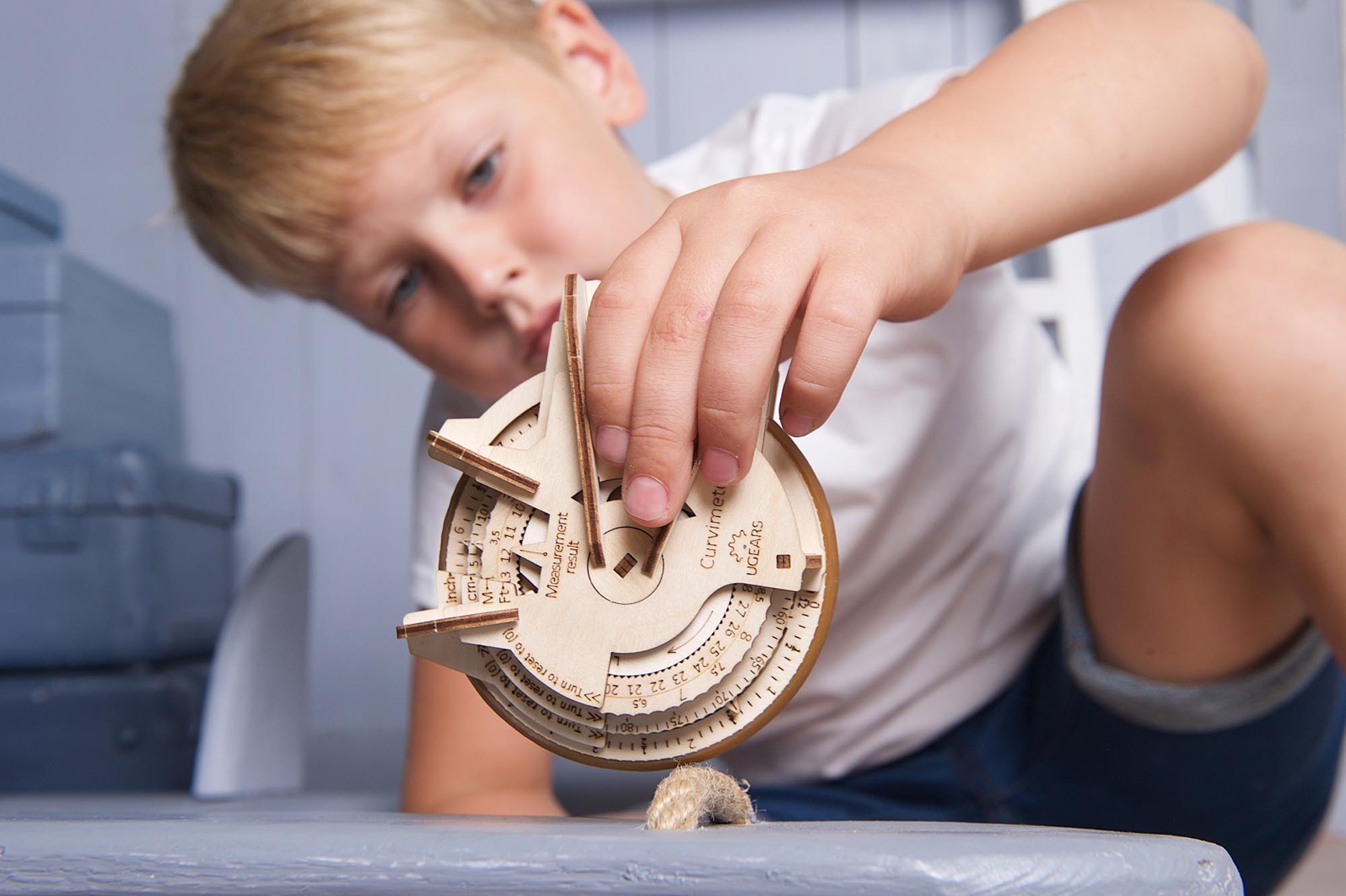 UGears Wooden Mechanical Model Kit STEM STEAM Lab Curvimeter Educational