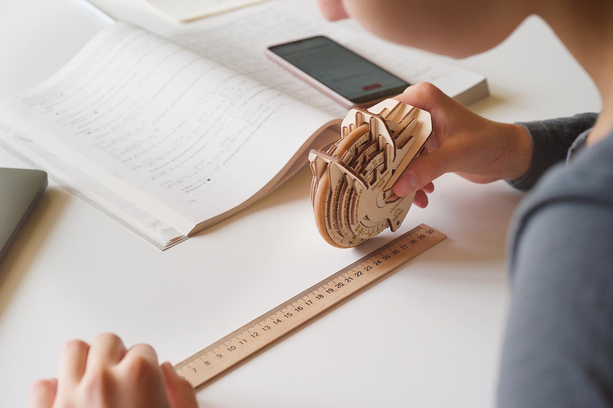 UGears Wooden Mechanical Model Kit STEM STEAM Lab Curvimeter Educational