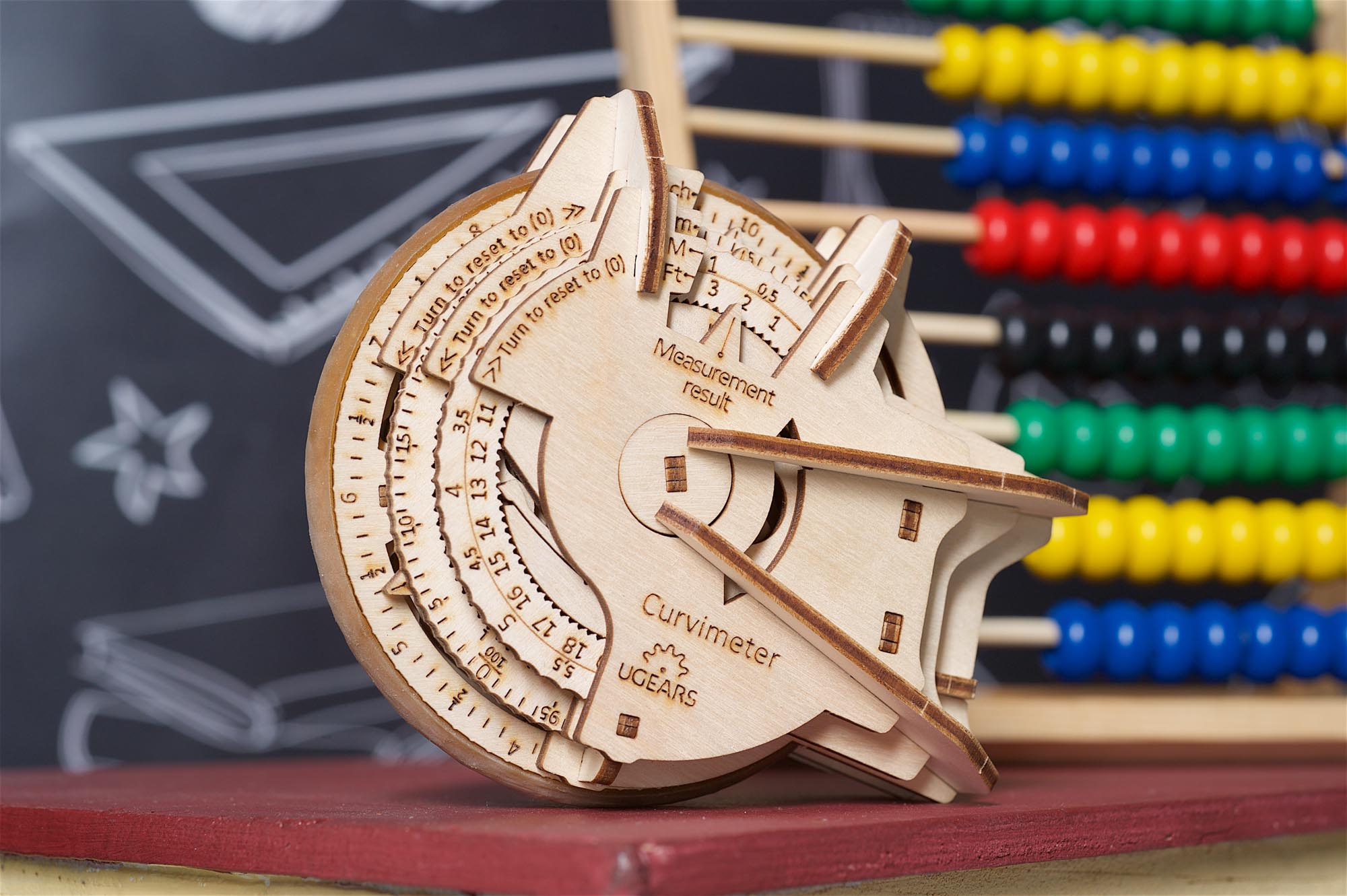 UGears Wooden Mechanical Model Kit STEM STEAM Lab Curvimeter Educational