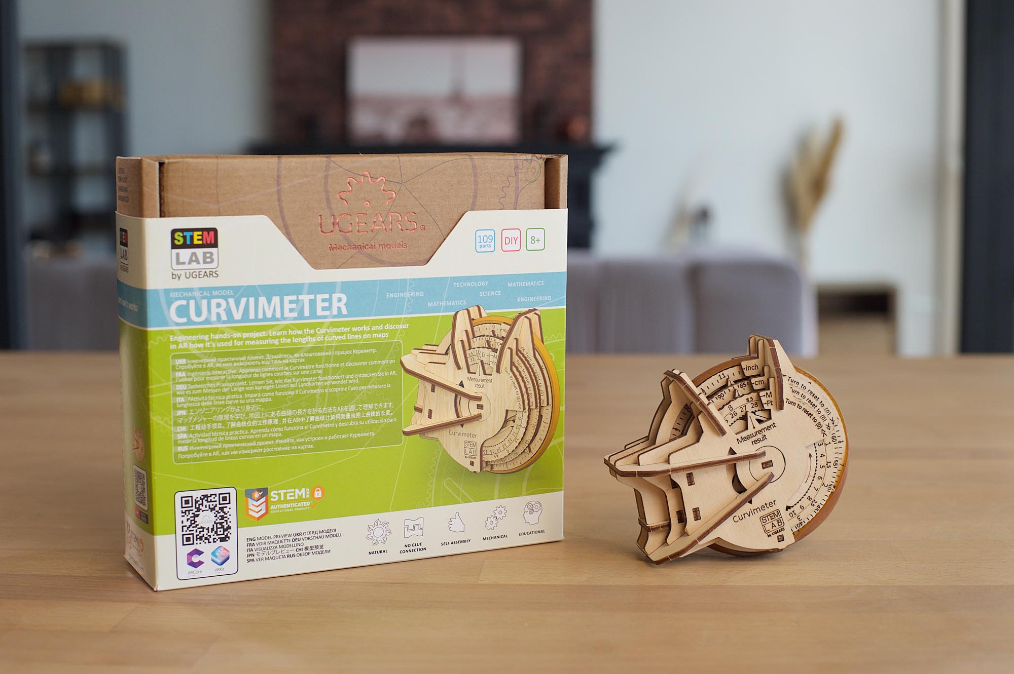 UGears Wooden Mechanical Model Kit STEM STEAM Lab Curvimeter Educational