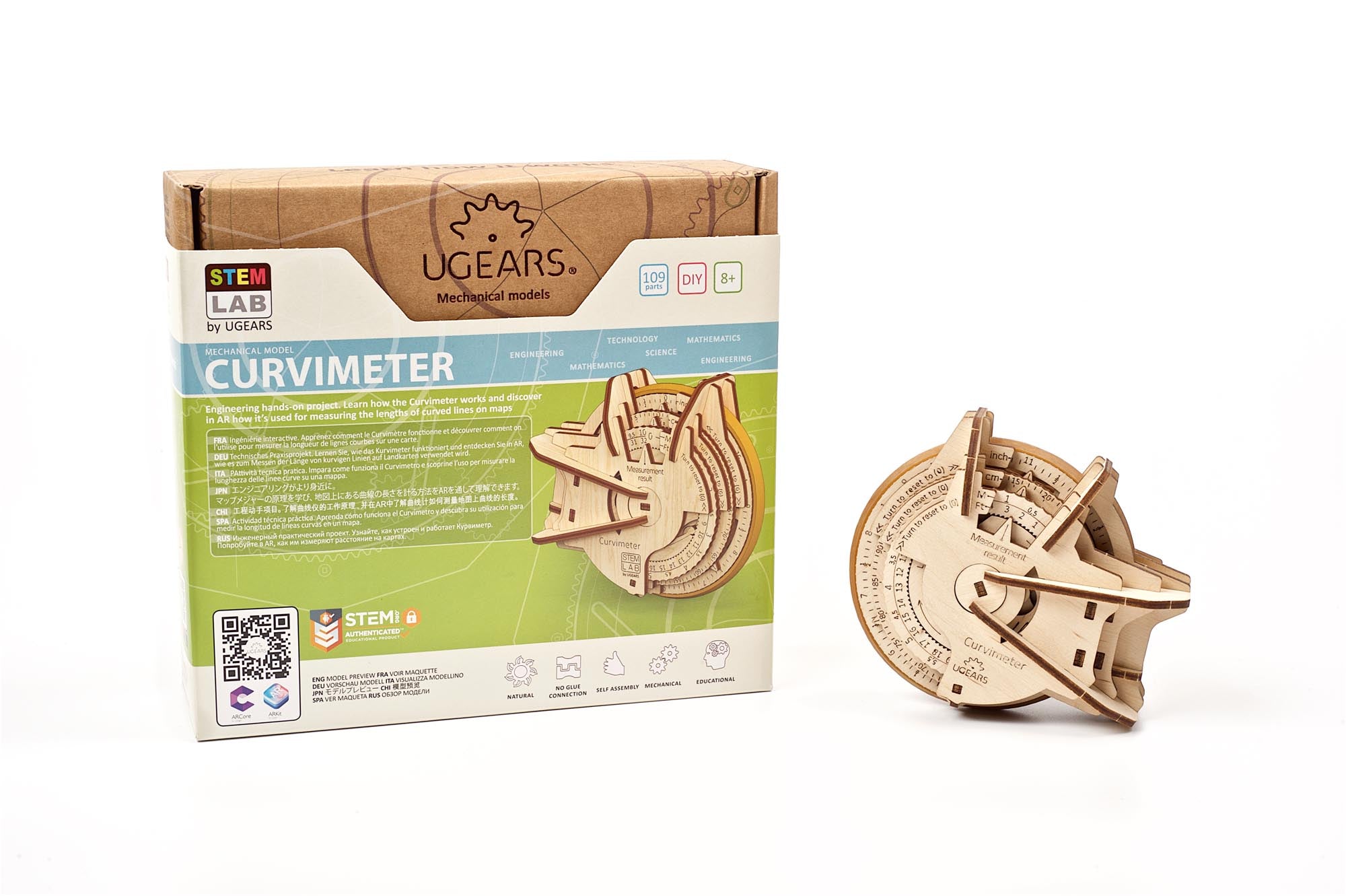 UGears Wooden Mechanical Model Kit STEM STEAM Lab Curvimeter Educational