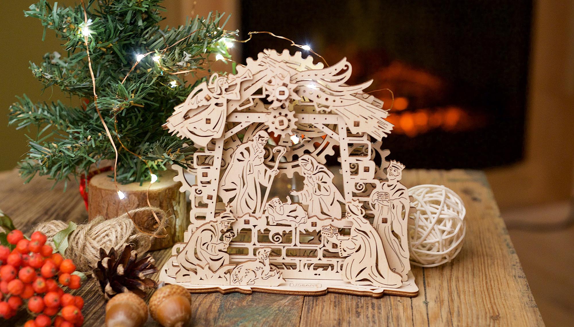 UGears Wooden Mechanical Model Kit Nativity Scene Christmas