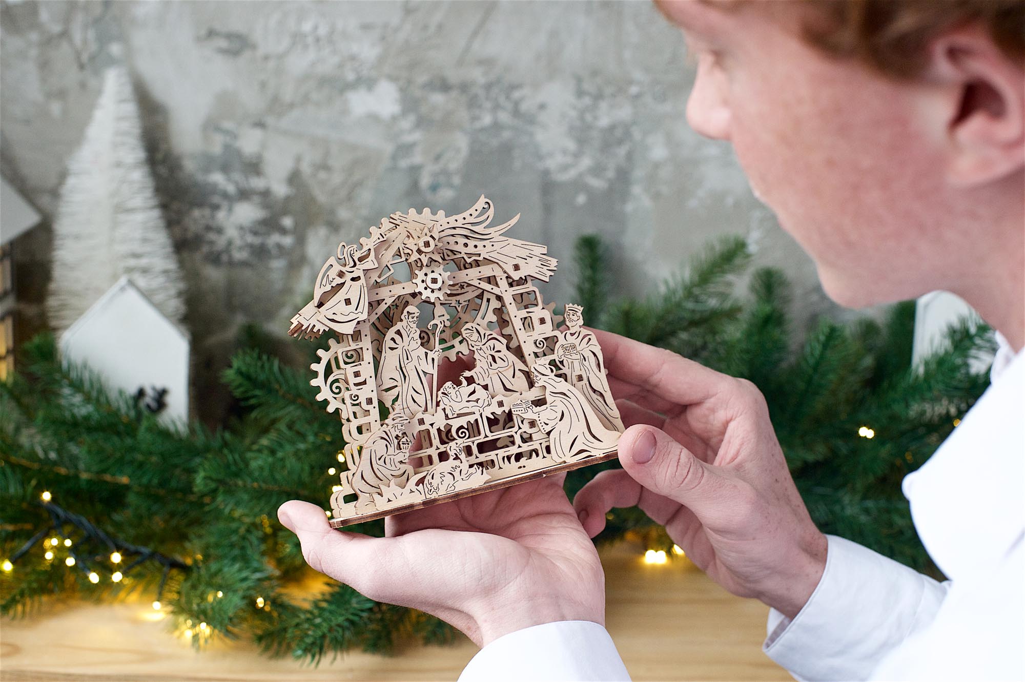 UGears Wooden Mechanical Model Kit Nativity Scene Christmas
