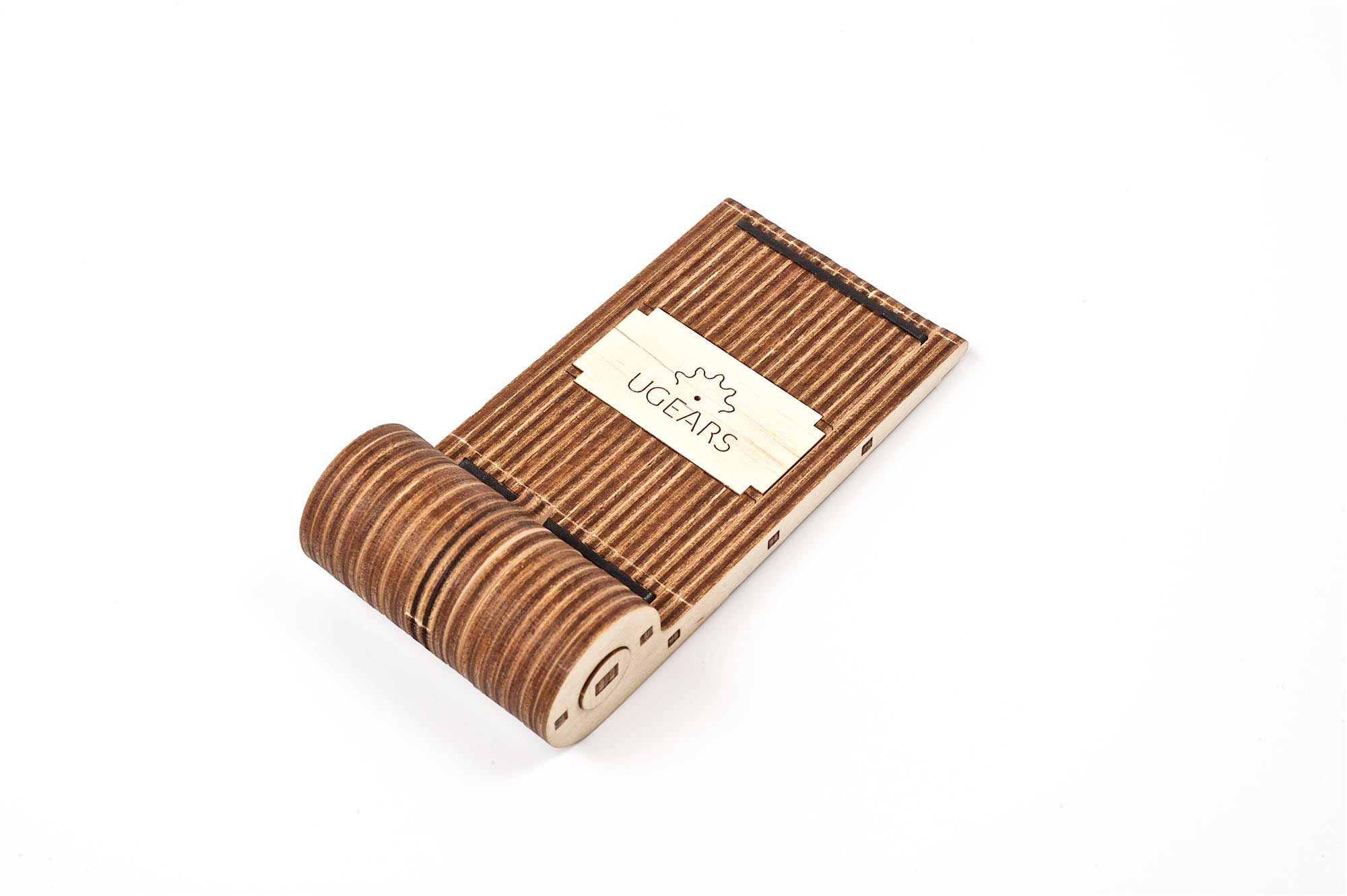 UGEARS Mechanical Wooden Model Foldable Phone Holder Stand