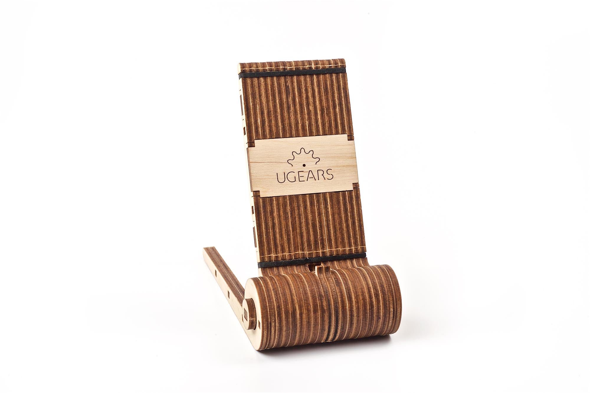 UGEARS Mechanical Wooden Model Foldable Phone Holder Stand