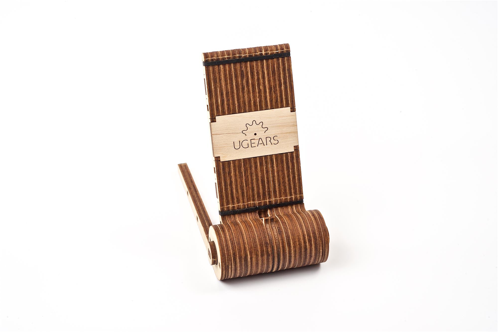 UGEARS Mechanical Wooden Model Foldable Phone Holder Stand