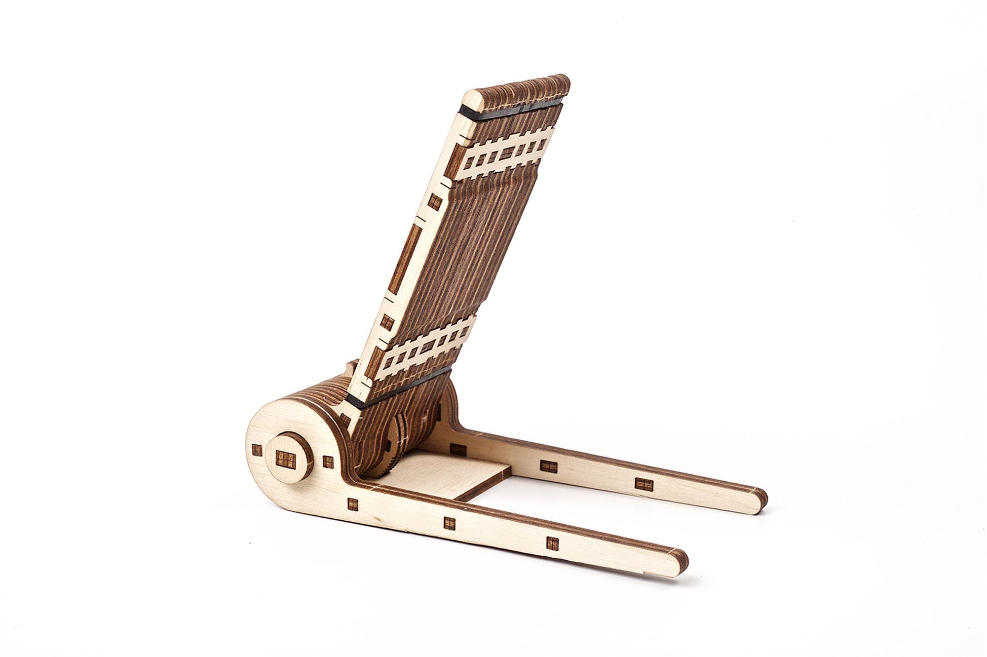 UGEARS Mechanical Wooden Model Foldable Phone Holder Stand