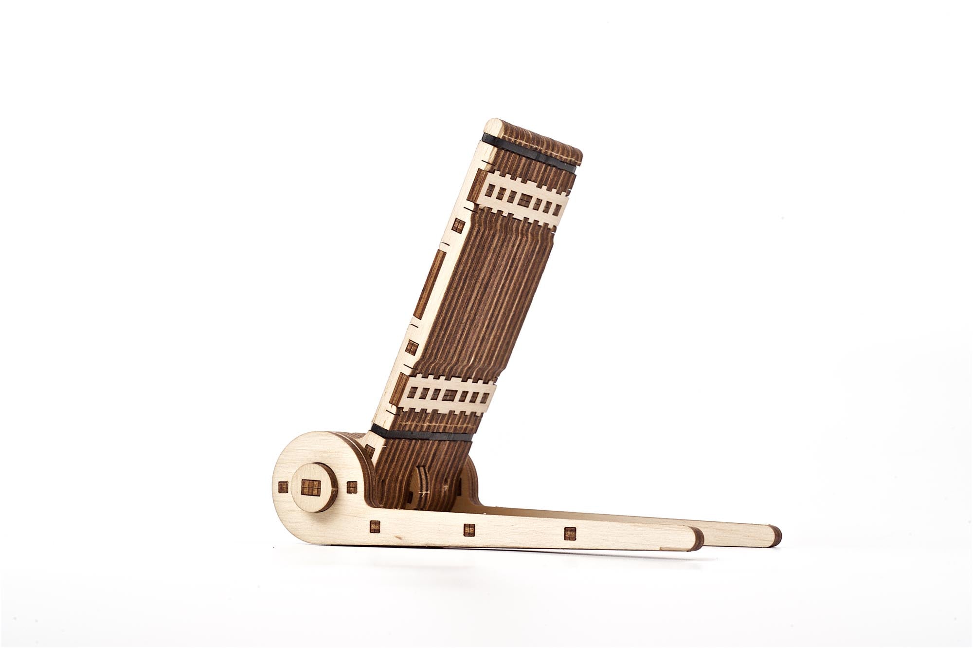 UGEARS Mechanical Wooden Model Foldable Phone Holder Stand