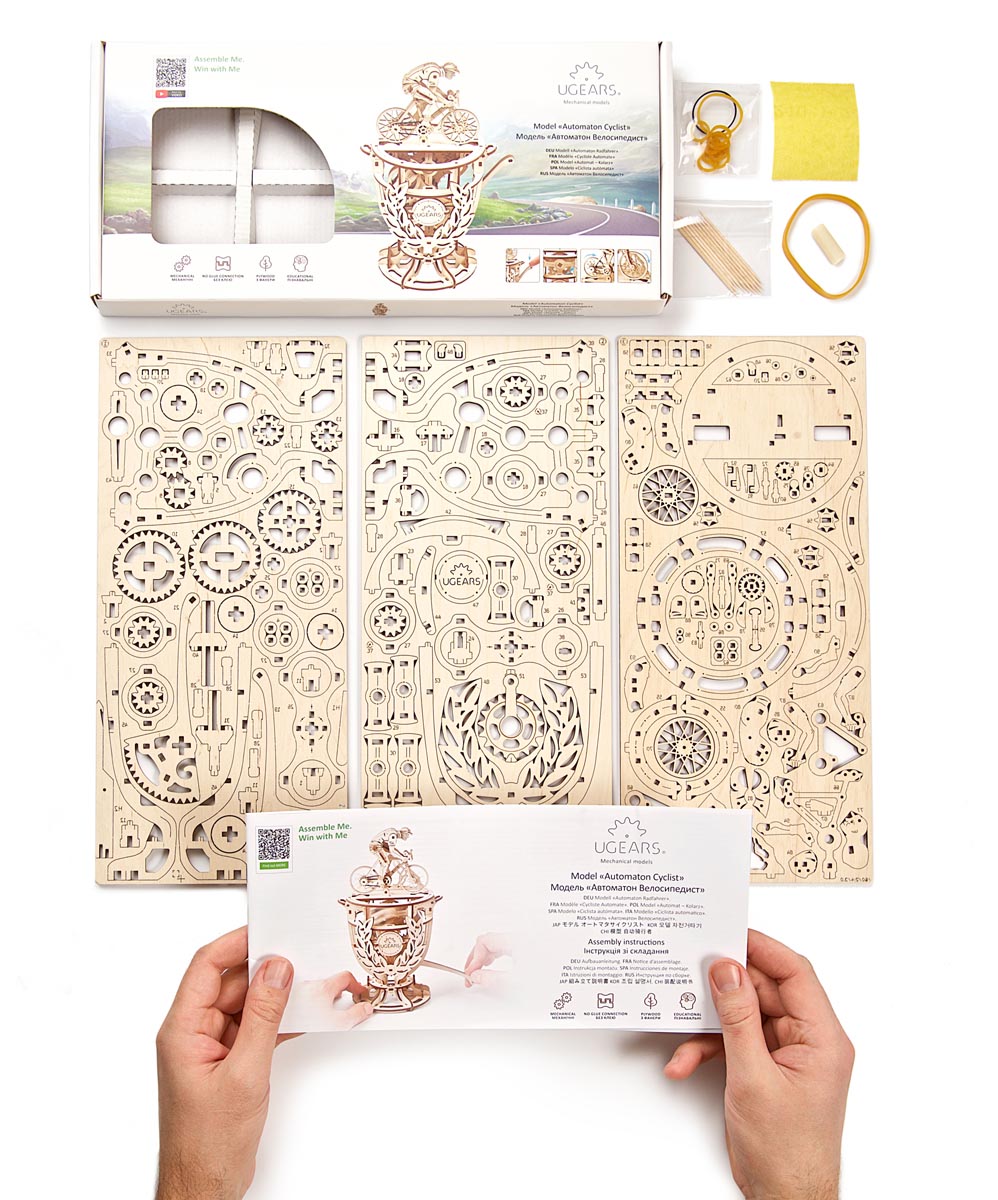 UGears Automaton Cyclist Mechanical Model