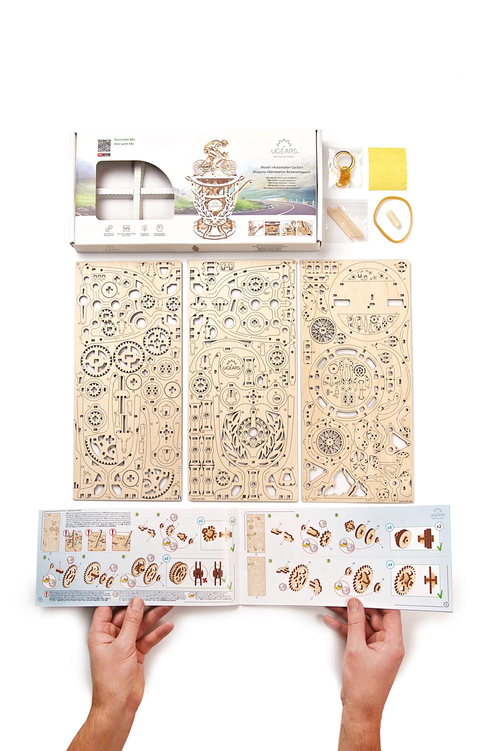 UGears Automaton Cyclist Mechanical Model