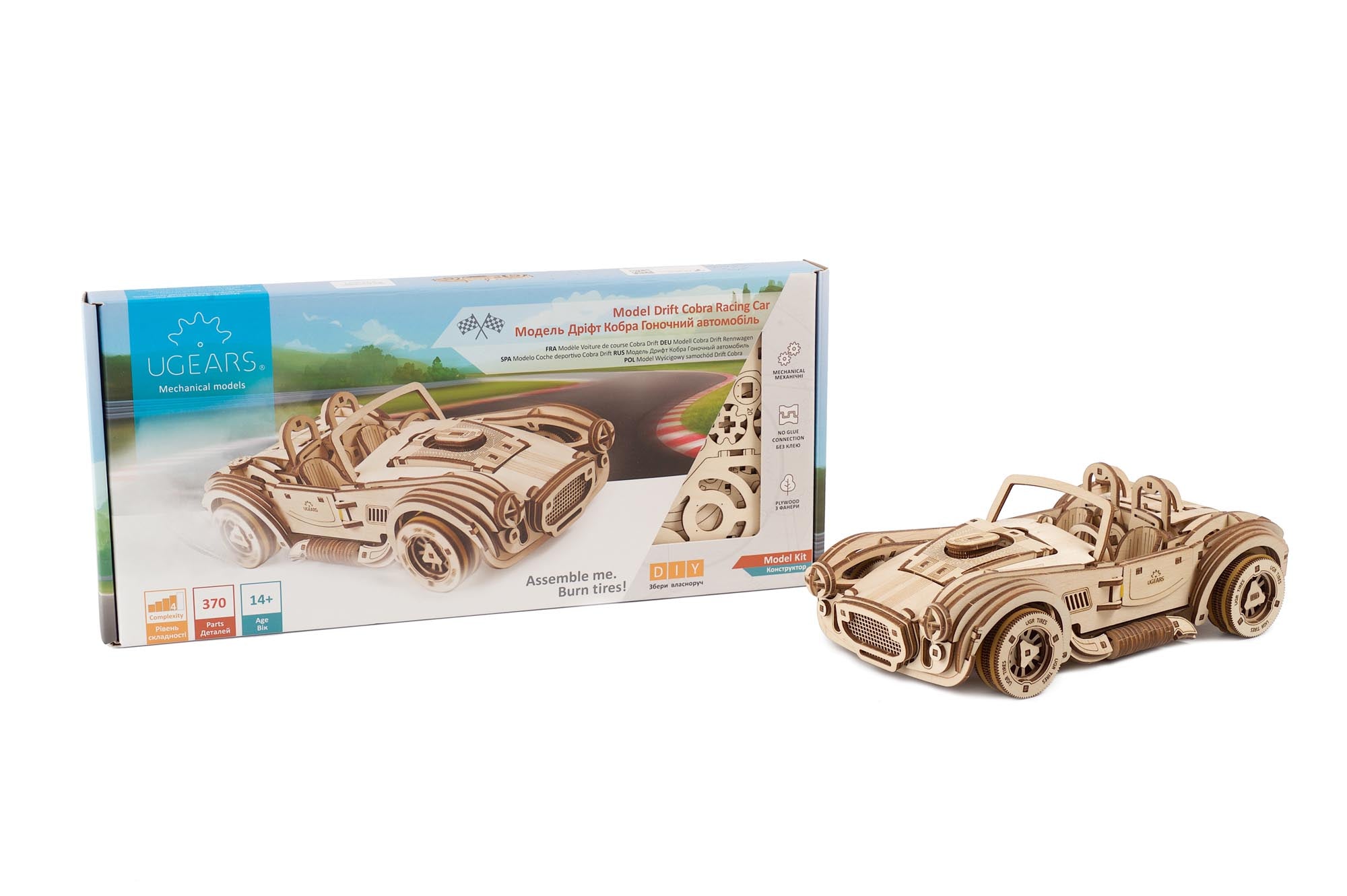 UGears Drift Cobra Racing Car Mechanical Model