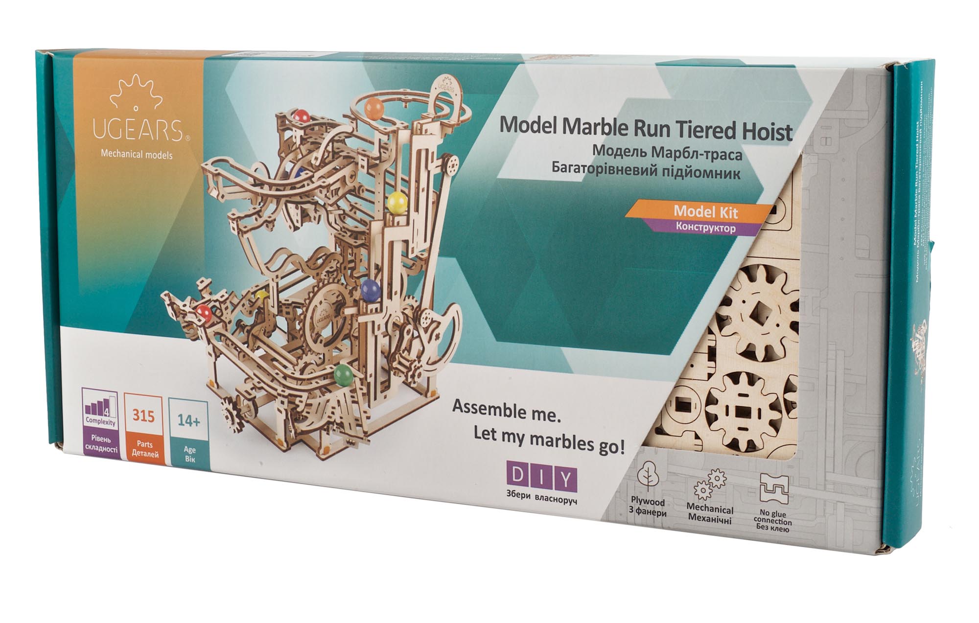UGears Marble Run Tiered Hoist