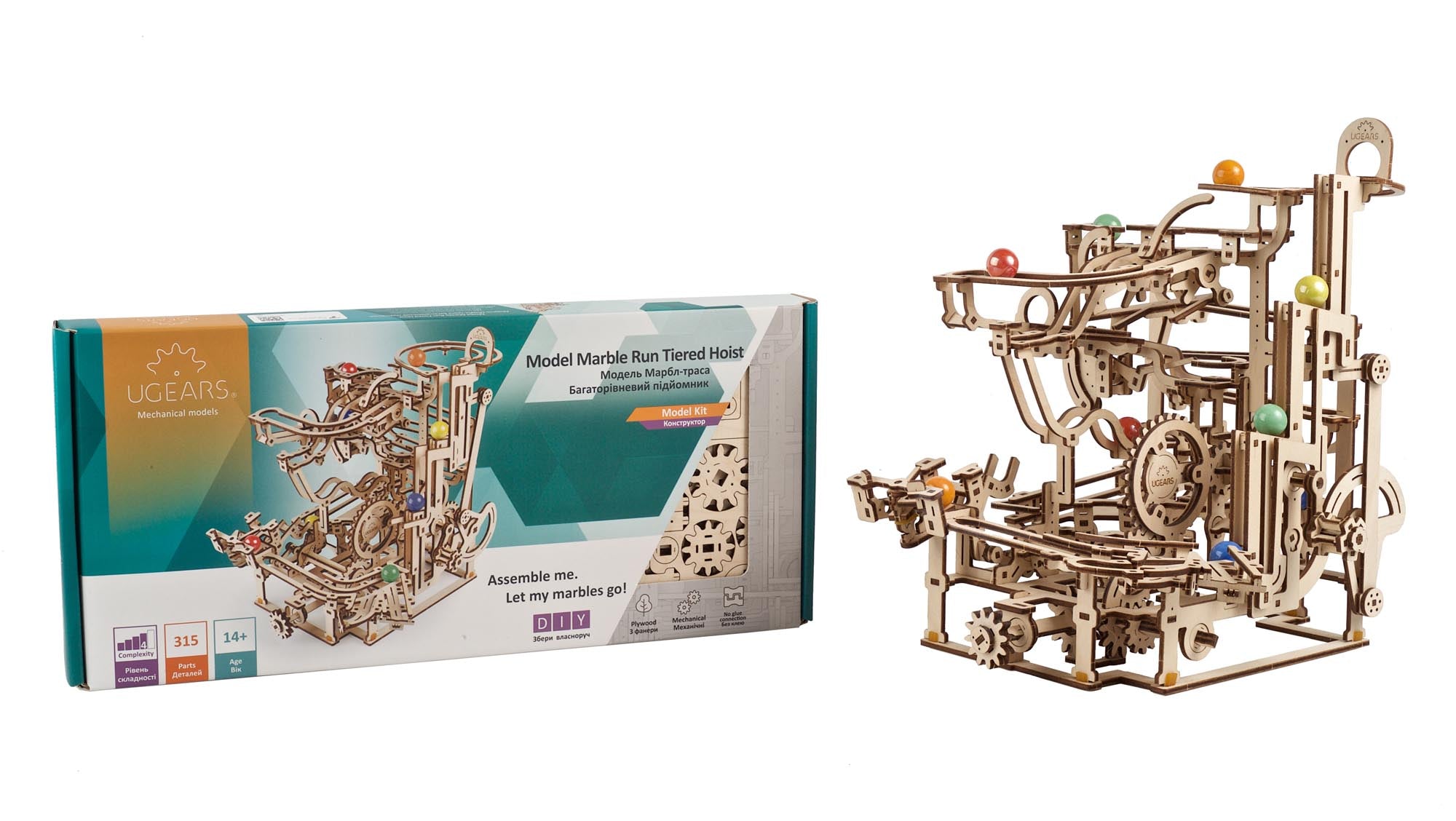 UGears Marble Run Tiered Hoist