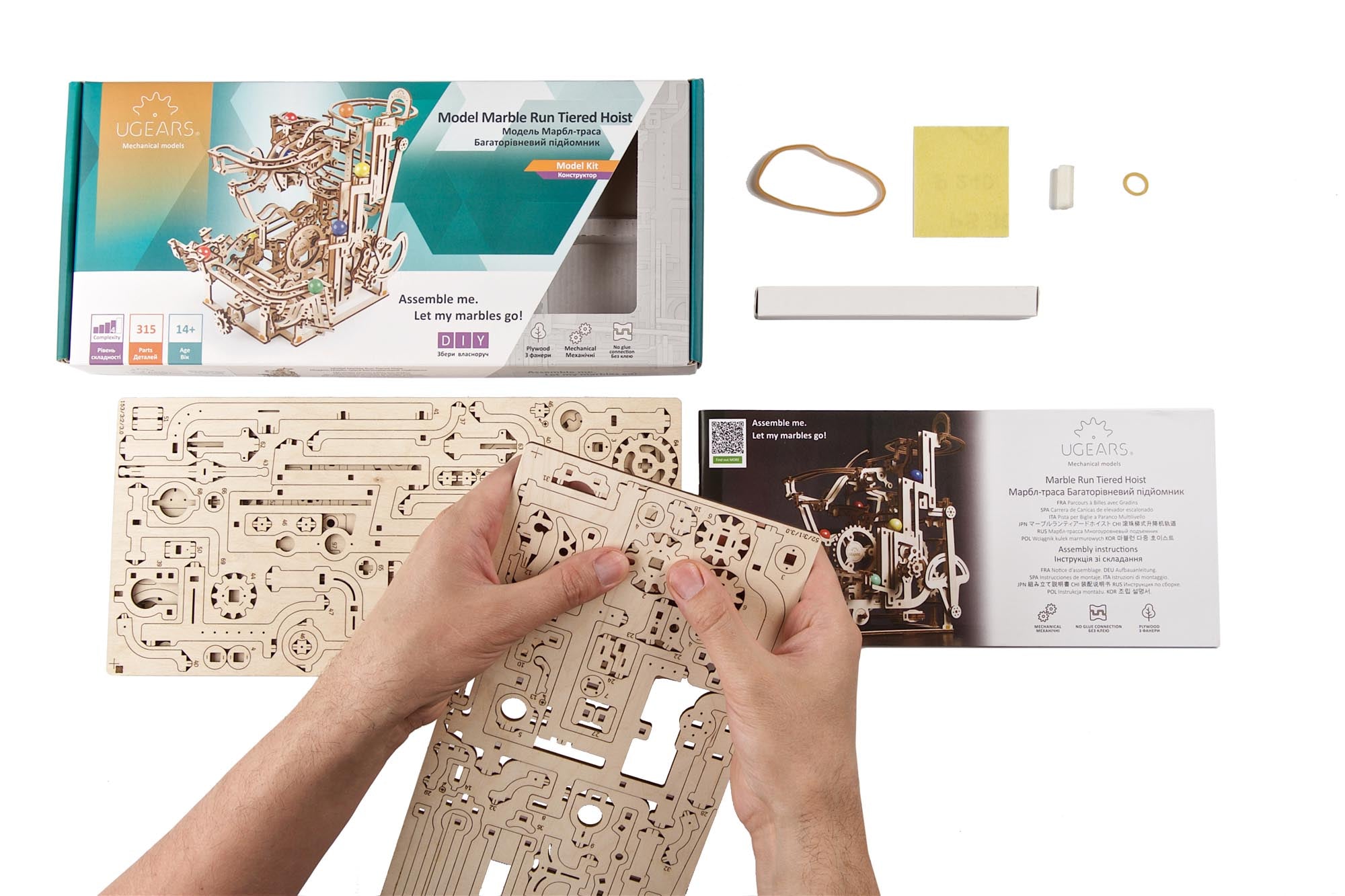 UGears Marble Run Tiered Hoist