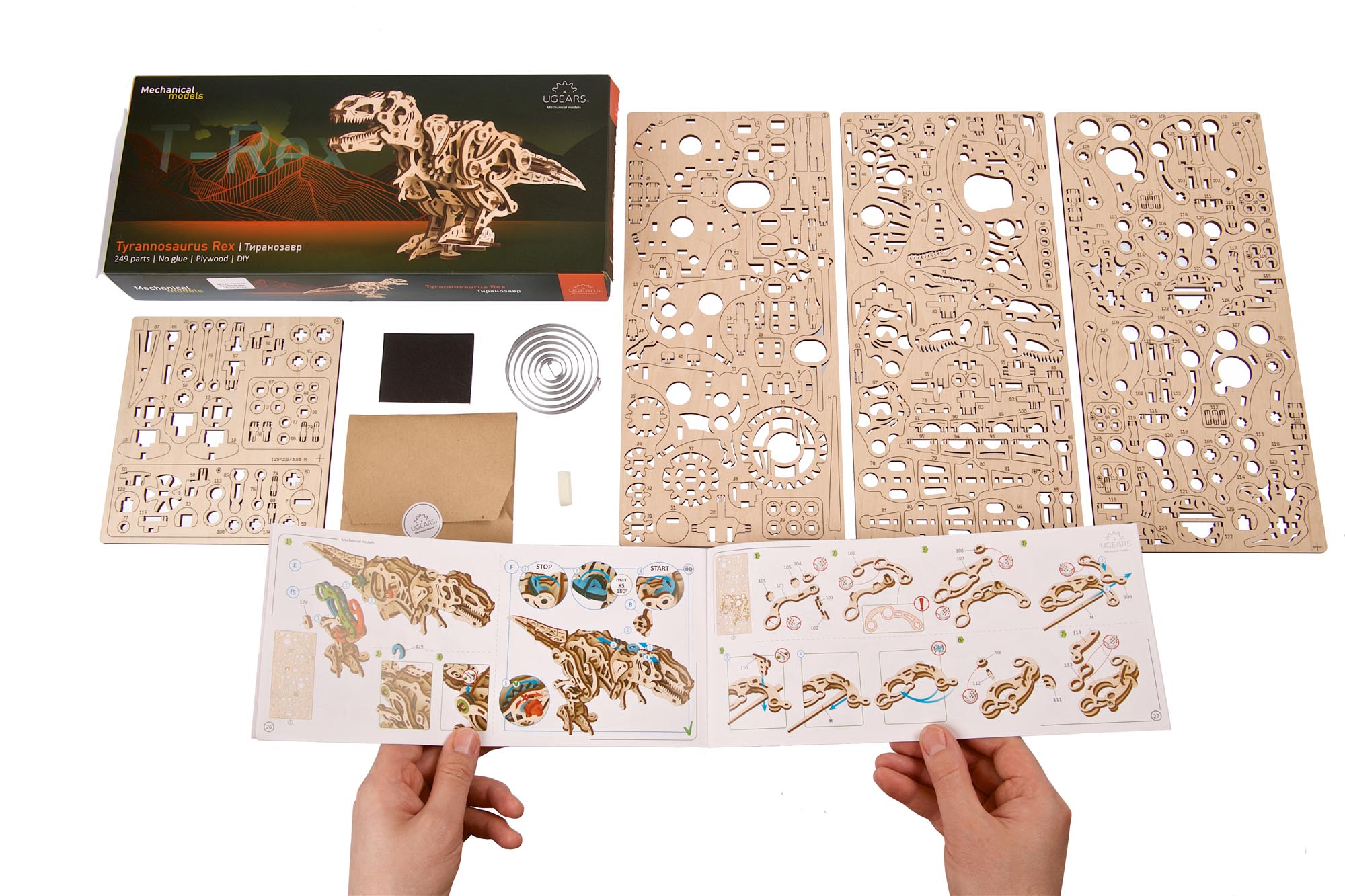 UGears Tyrannosaurus Rex Wooden Mechanical Model