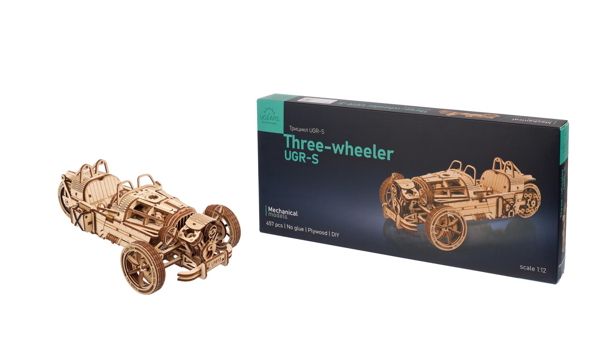 UGears Three-wheeler UGR-S Wooden Mechanical Model