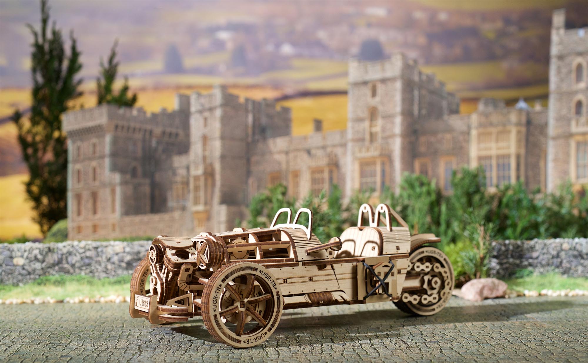 UGears Three-wheeler UGR-S Wooden Mechanical Model