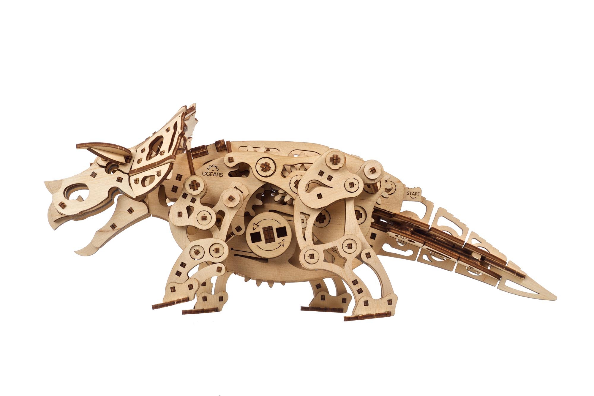UGears Triceratops | 3D Wooden Mechanical Puzzles