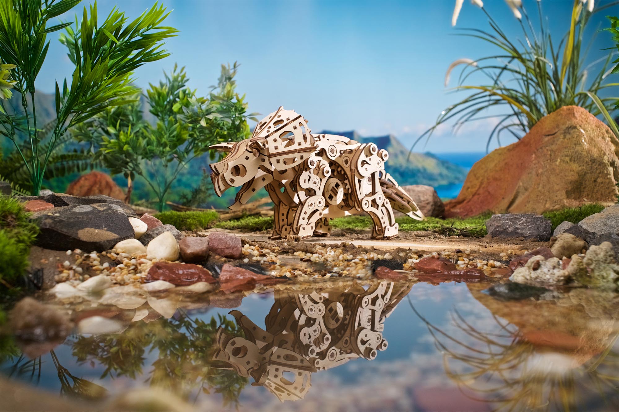 UGears Triceratops Mechanical Model