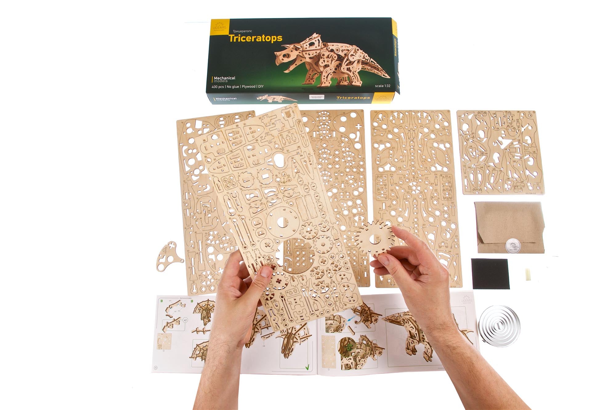 UGears Triceratops Mechanical Model