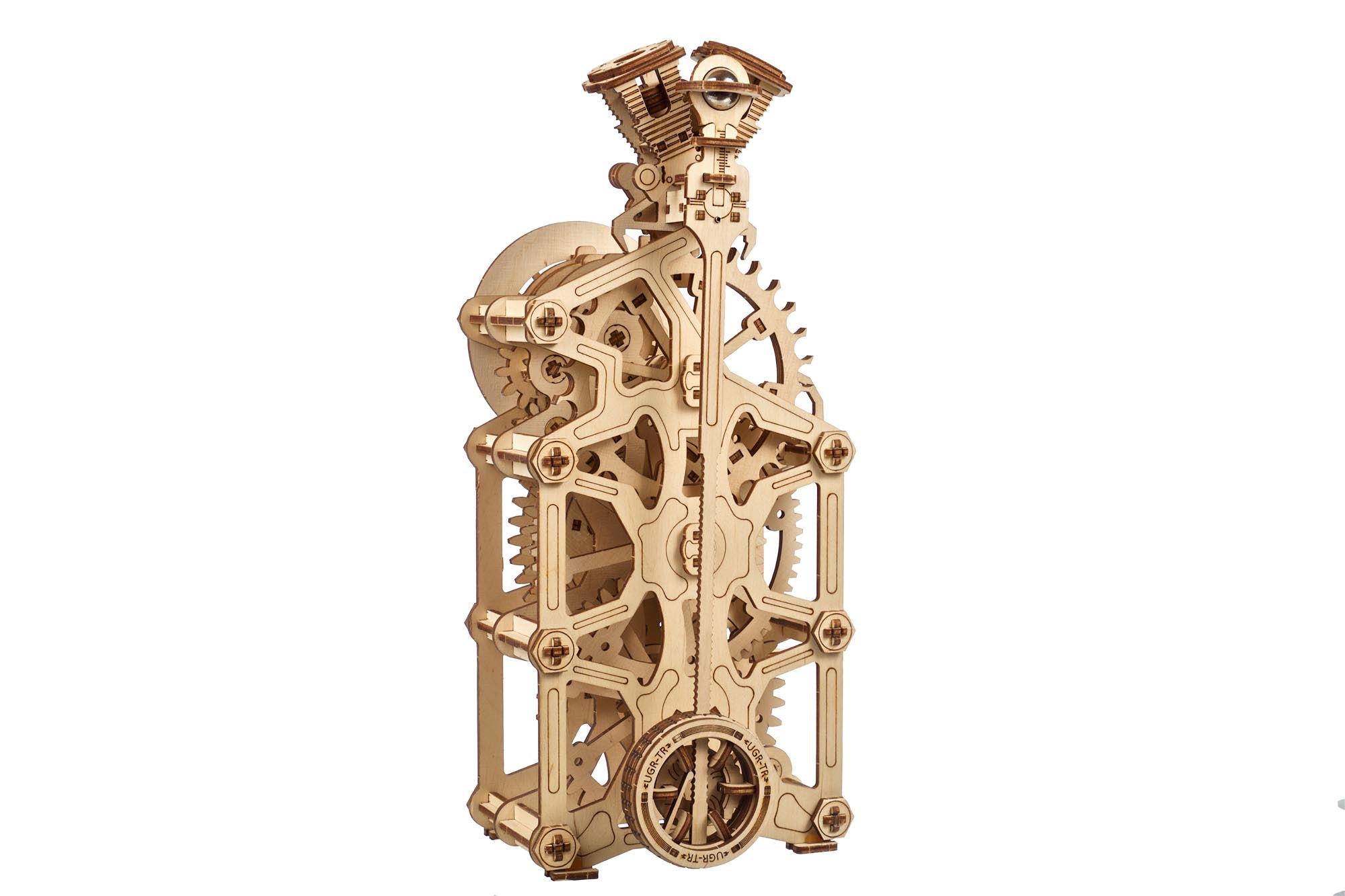 UGears Engine Clock Wooden Mechanical Model