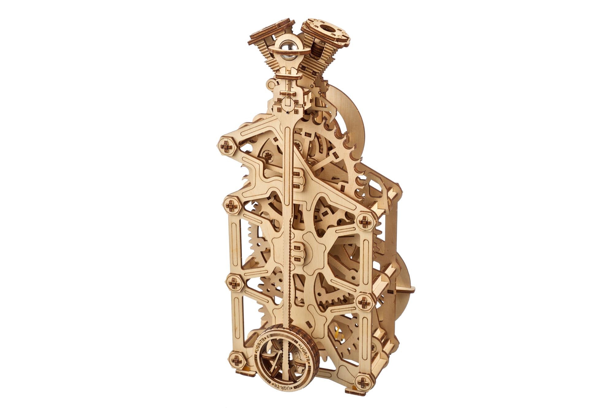 UGears Engine Clock Wooden Mechanical Model