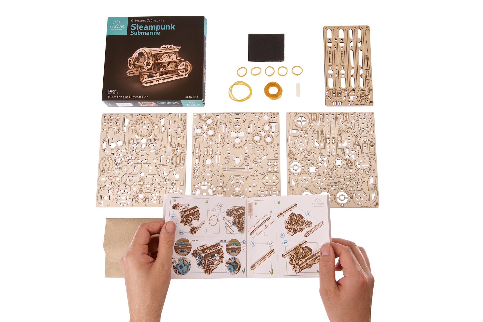UGears Mechanical Model Steampunk Submarine 