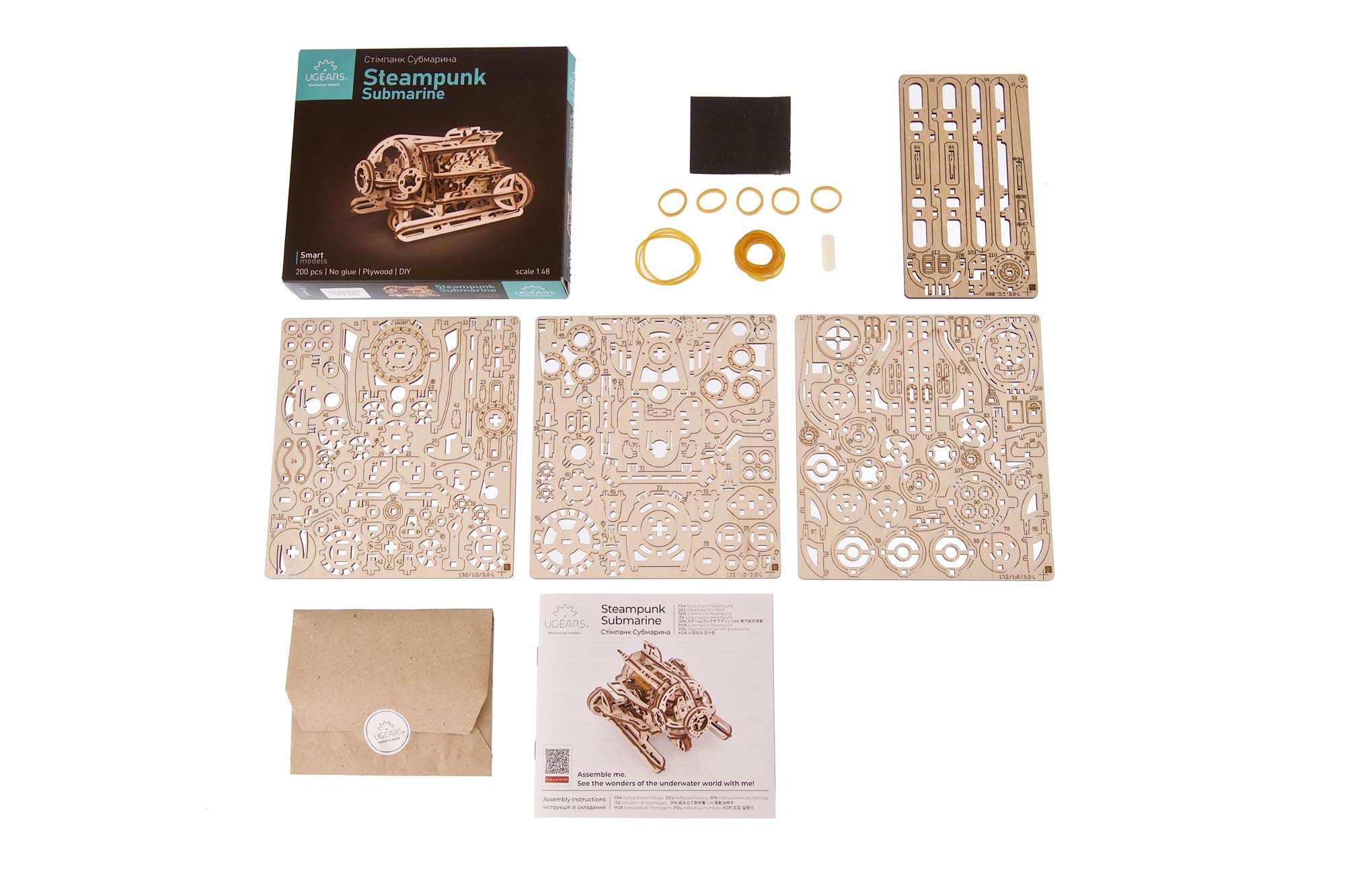 UGears Mechanical Model Steampunk Submarine 