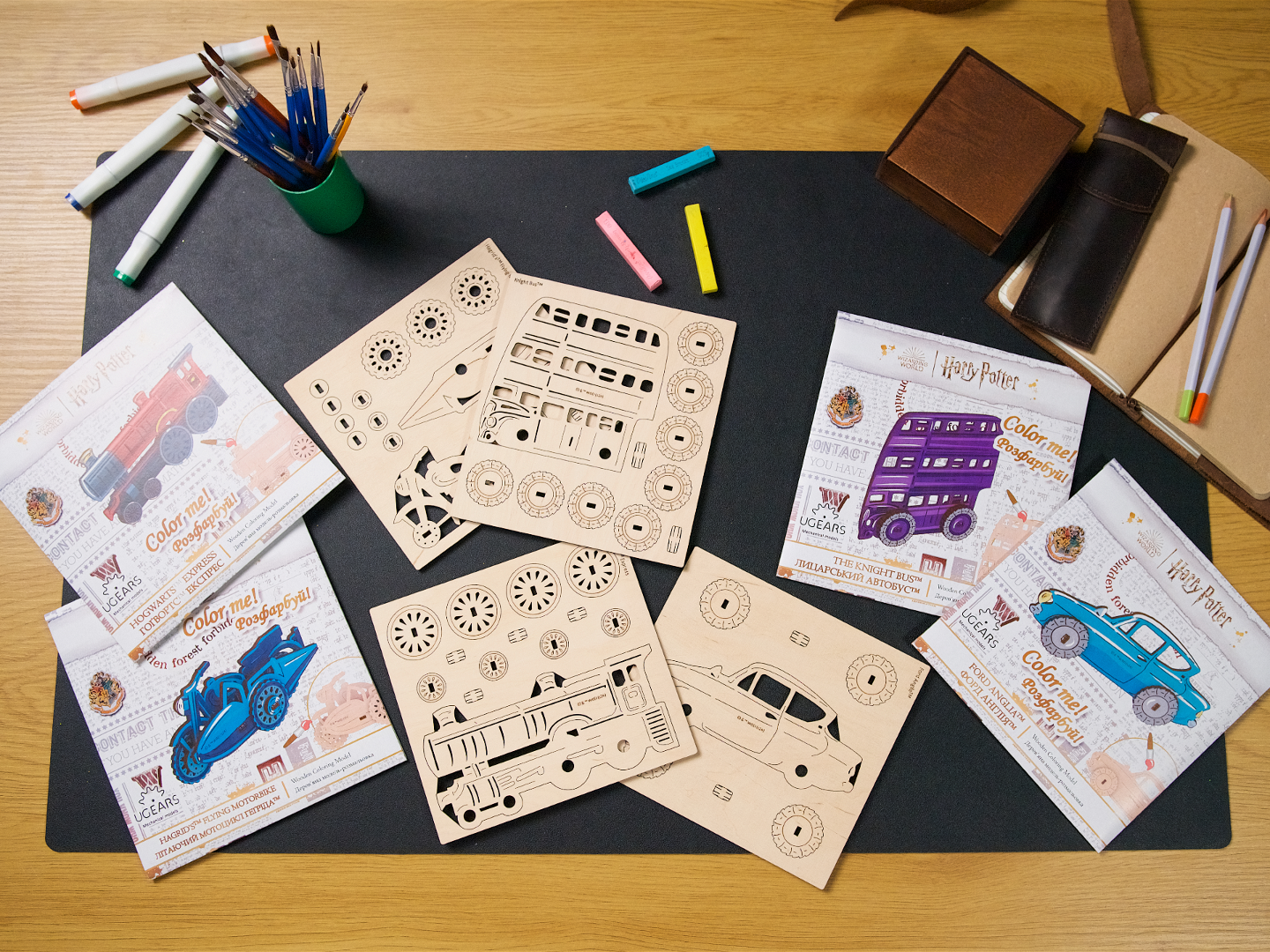 UGears 3D Coloring model - Hagrid's Flying Motorbike™