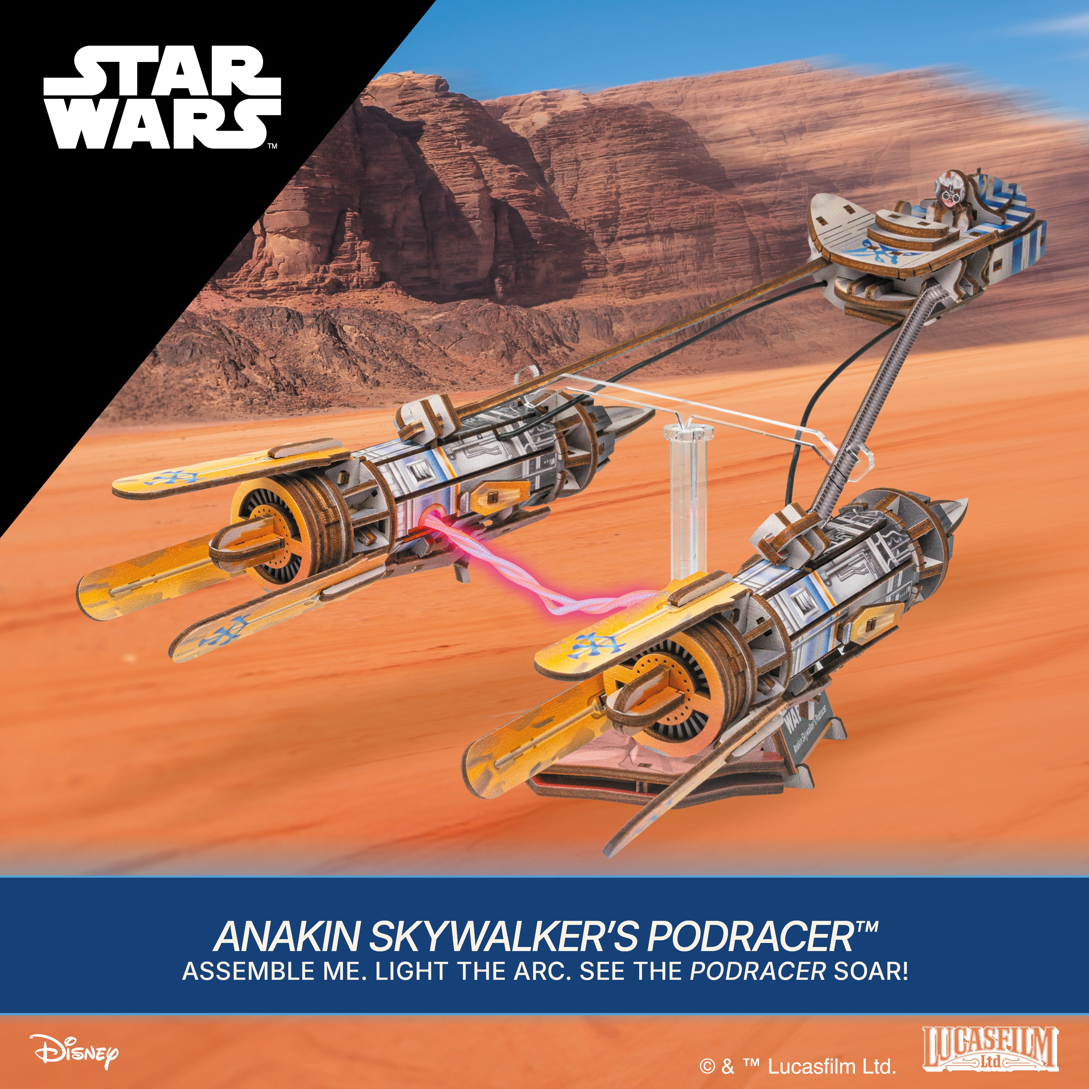 UGears Anakin Skywalker's Podracer™ Star Wars™ Collection | 3D Wooden ...