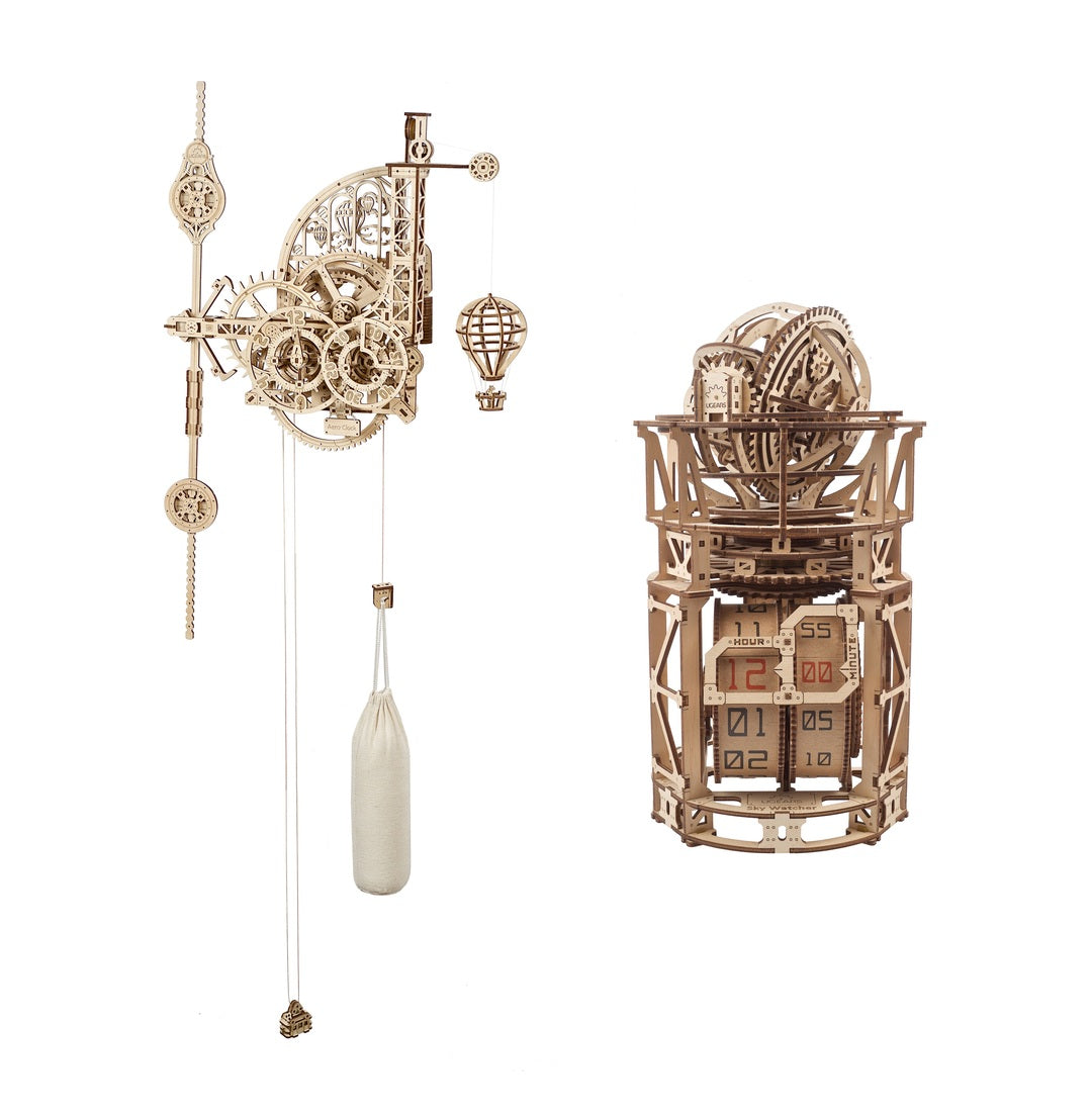 UGears Aero & Sky Watcher Tourbillon Table Clock (Winter Set)