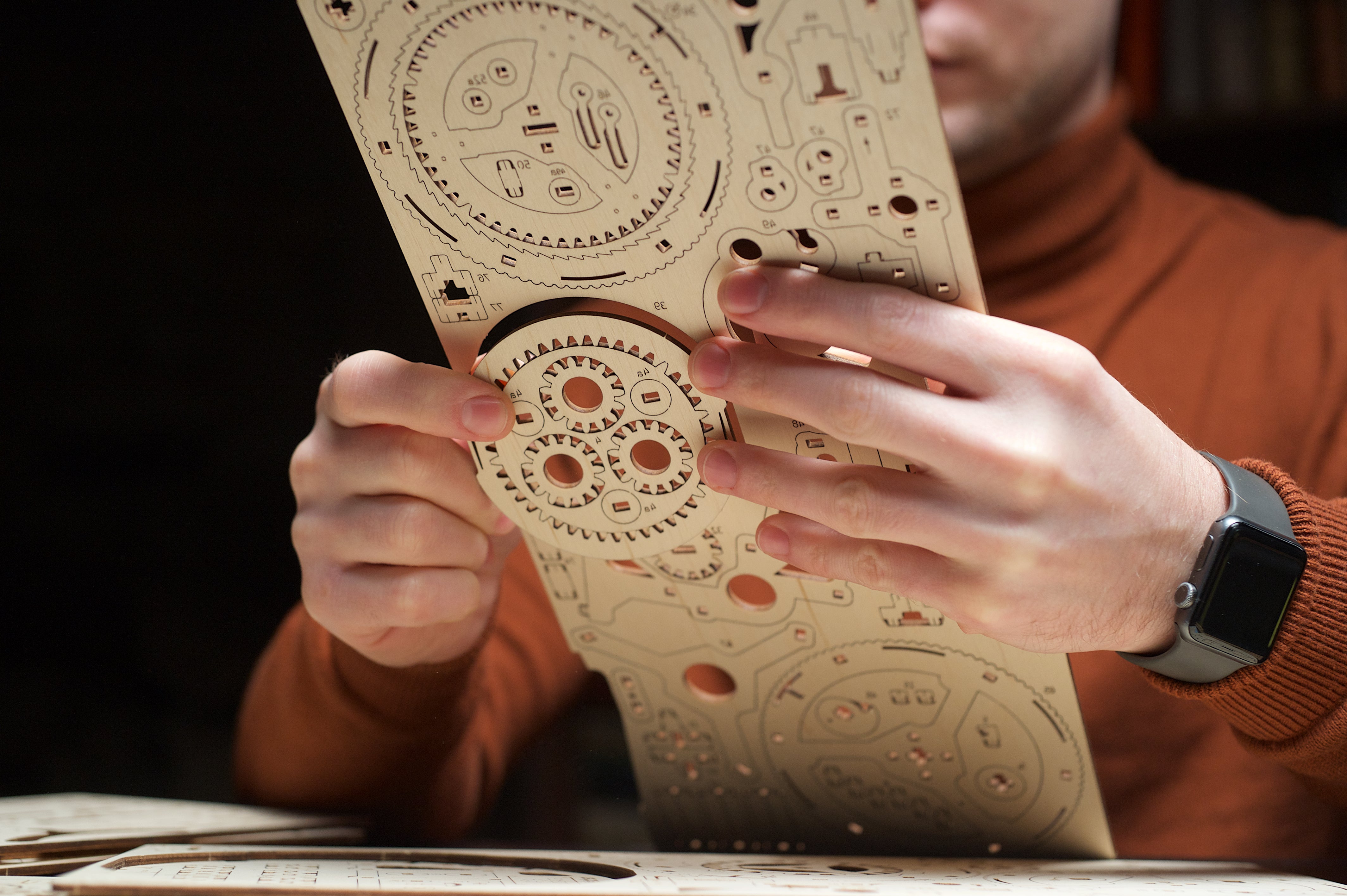 UGears Aero & Sky Watcher Tourbillon Table Clock (Winter Set)