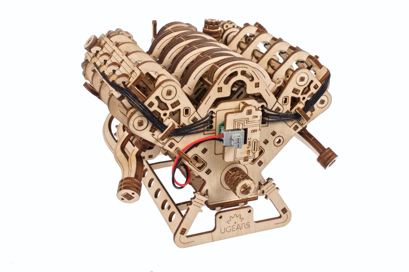 UGears V8 Engine | 3D Wooden Mechanical Puzzles