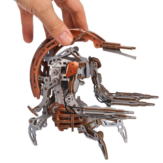 UGears Droideka™ Star Wars™ Collection | 3D Wooden Mechanical Puzzles | STEM Building & Engineering Kits