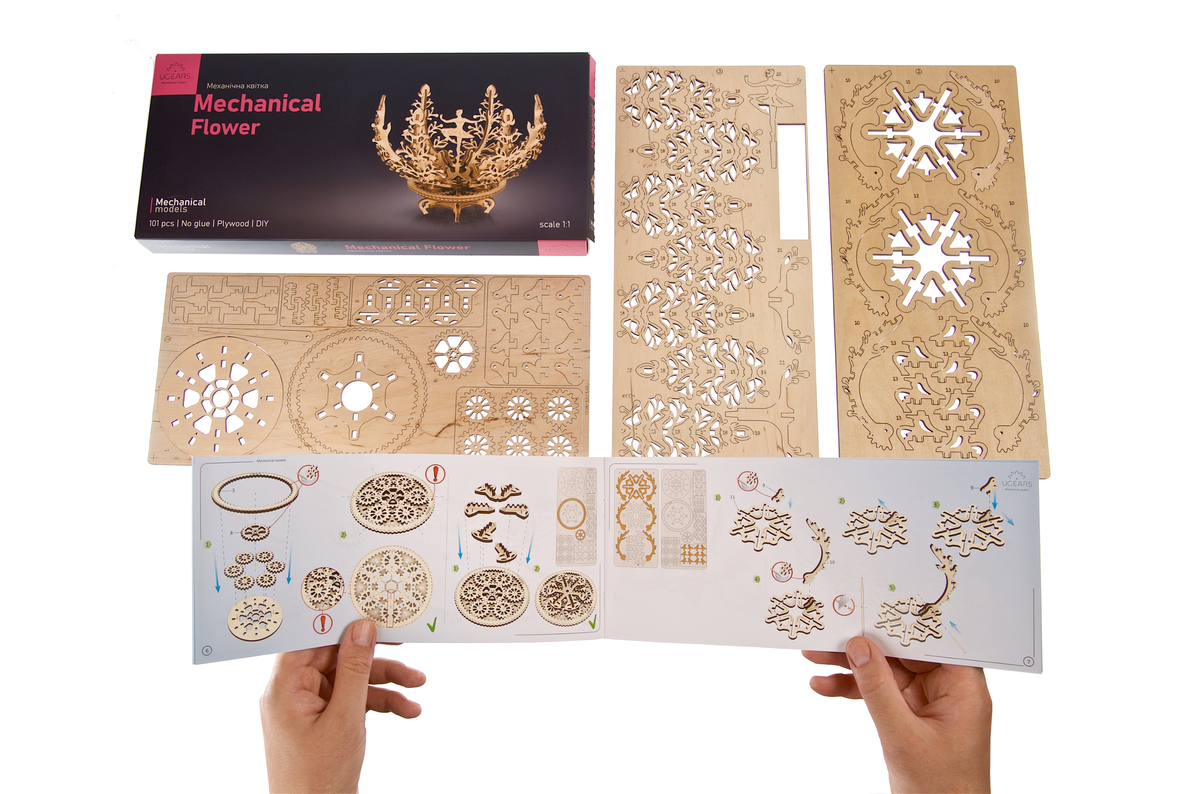 UGears Mechanical Flower